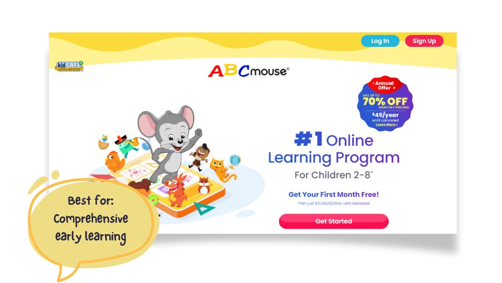 ABCmouse. For comprehensive early learning